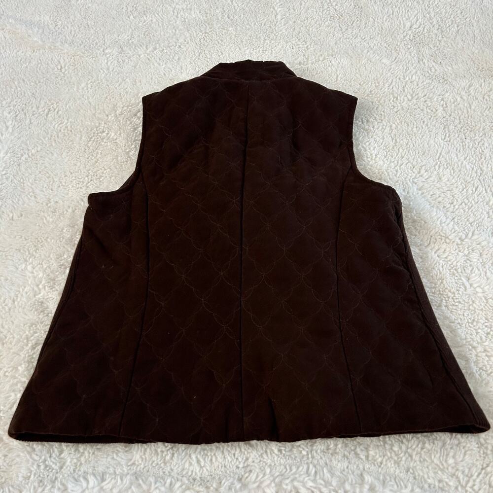 Womens Small Brown Vest Suede Soft Preppy Granola Girl Tomato Gorpcore - Picture 2 of 5